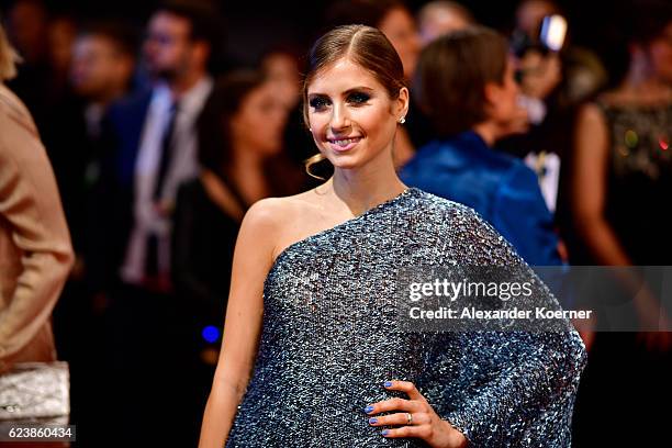 Cathy Hummels arrives at the Bambi Awards 2016 at Stage Theater on November 17, 2016 in Berlin, Germany.