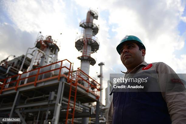 View of the Erbil oil rafinery, one of the most significant plants where the crude oil is processed and refined in Iraqs Kurdish Regional Government...
