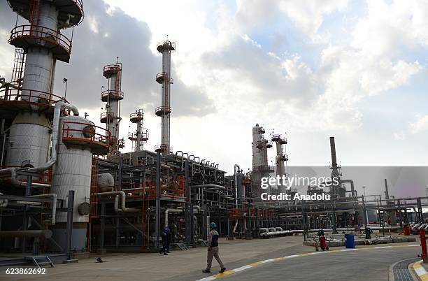 View of the Erbil oil rafinery, one of the most significant plants where the crude oil is processed and refined in Iraqs Kurdish Regional Government...