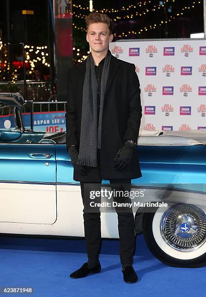 Caspar Lee attends the UK Premiere of "Joe & Casper Hit The Road USA" at Cineworld Leicester Square on November 17, 2016 in London, England.