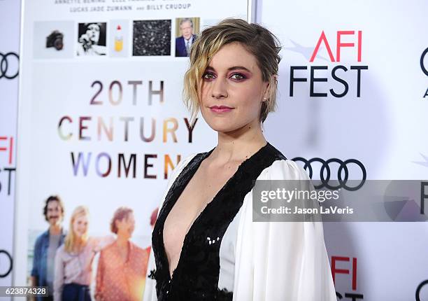 Actress Greta Gerwig attends a screening of "20th Century Women" at the 2016 AFI Fest at TCL Chinese Theatre on November 16, 2016 in Hollywood,...