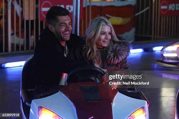 Lottie Moss and Alex Mytton seen at Hyde Park Winter Wonderland on November 17, 2016 in London, England.