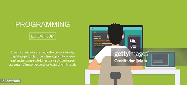 Programming Coding Programming Banner High-Res Vector Graphic - Getty ...