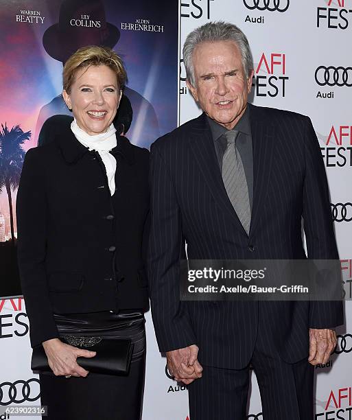 Actors Warren Beatty and Annette Bening arrive at AFI FEST 2016 Presented by Audi - Opening Night - Premiere of 20th Century Fox's 'Rules Don't...