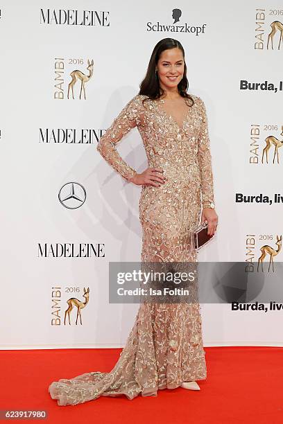 Ana Ivanovic arrives at the Bambi Awards 2016 at Stage Theater on November 17, 2016 in Berlin, Germany.