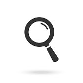 Magnifying glass icon. Search microscope. vector eps