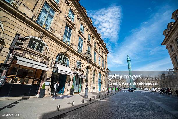 plaza vendome, parís - plaza vendome fotografías e imágenes de stock