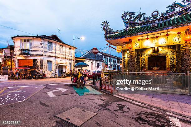 yap kongsi chinese temple in georgetown, penang, malaysia - george town penang stock pictures, royalty-free photos & images