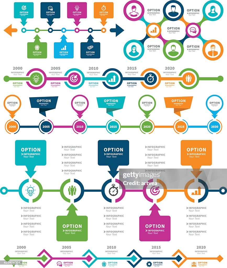 Infographic Elements and Timeline Set