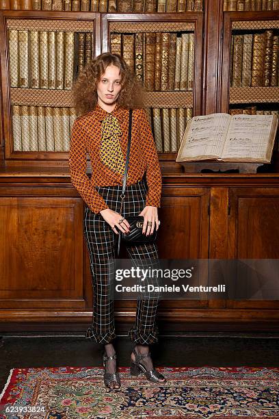 Petra Collins attends a private party to celebrate the Publication Of 'A Magazine Curated By Alessandro Michele' on November 17, 2016 in Rome, Italy.