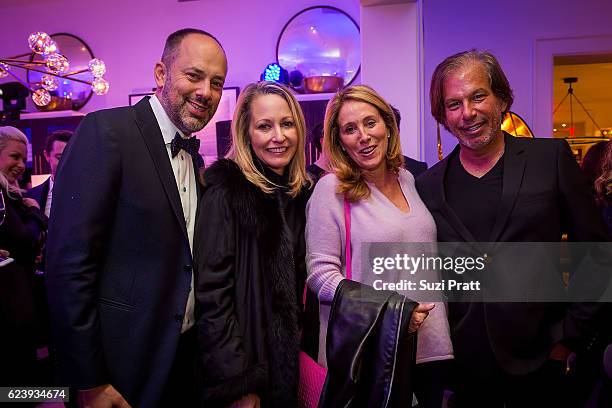 Carl Spence, Barbara Malone, Stacey Winston Levitan and RH Chairman and CEO Gary Friedman pose for a photo at the opening night unveiling of RH...