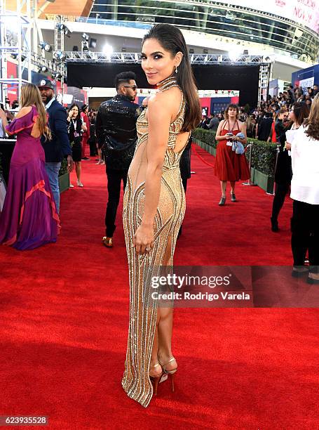 Model Alejandra Espinoza attends The 17th Annual Latin Grammy Awards at T-Mobile Arena on November 17, 2016 in Las Vegas, Nevada.