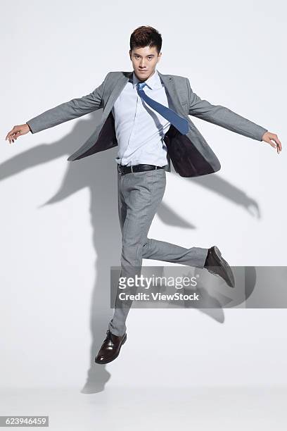 portrait of businessman - man outstretched arms ストックフォトと画像