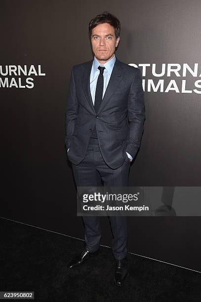 Michael Shannon attends the New York Premiere of Tom Ford's "Nocturnal Animals" at The Paris Theatre on November 17, 2016 in New York City.