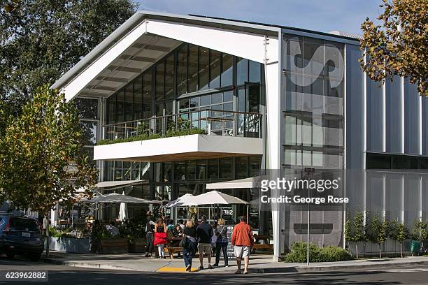 The entrance to SHED, a restaurant and retail store near The Plaza, is viewed on November 4 in Healdsburg, California. After a relatively normal...