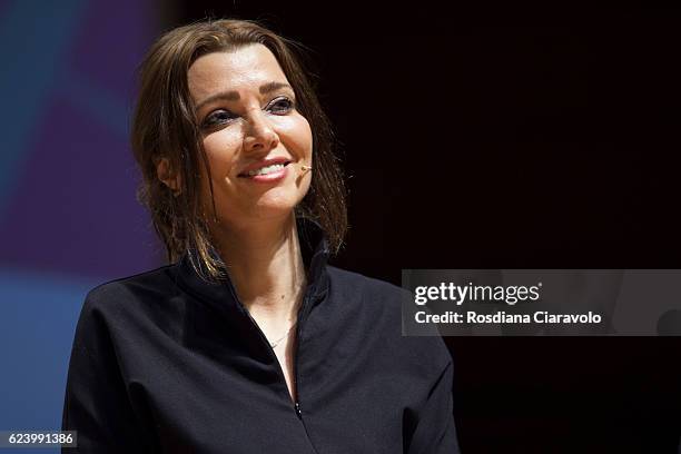 Writer Elif Shafak attends Bookcity Milan 2016 on November 17, 2016 in Milan, Italy.