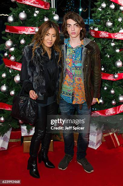 Sascha Bailey arrives for the VIP Preview of Winter Wonderland at Hyde Park on November 17, 2016 in London, United Kingdom.