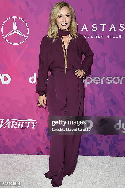 Anastasia Soare attends the Variety & WWD Host Second Annual StyleMakers Awards - Arrivals at Quixote Studios West Hollywood on November 17, 2016 in...