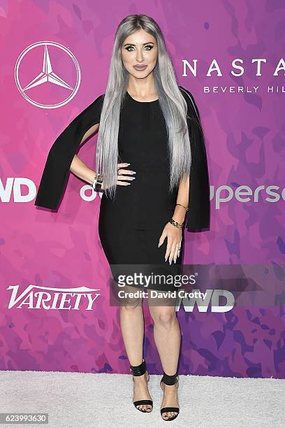 Claudia Soare attends the Variety & WWD Host Second Annual StyleMakers Awards - Arrivals at Quixote Studios West Hollywood on November 17, 2016 in...