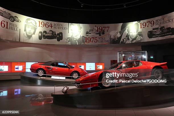 ferrari world, yas island, abu dhabi - ferrari museum stock pictures, royalty-free photos & images