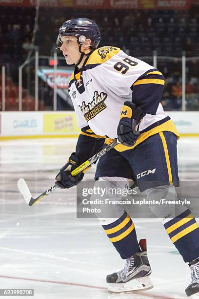 Samuel Bucek of the Shawinigan Cataractes skates against the Gatineau Olympiques on November 9, 2016 at Robert Guertin Arena in Gatineau, Quebec,...