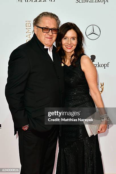 Michael Brandner and his wife Karin arrive at the Bambi Awards 2016 at Stage Theater on November 17, 2016 in Berlin, Germany.