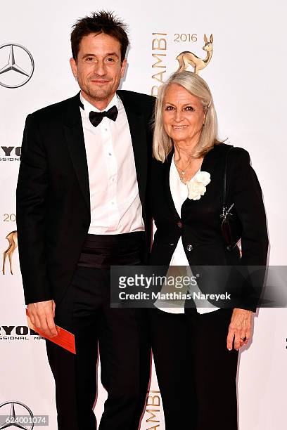Oliver Mommsen and Claudia Mommsen arrive at the Bambi Awards 2016 at Stage Theater on November 17, 2016 in Berlin, Germany.