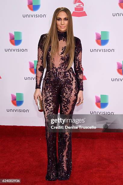 Actress/singer Jennifer Lopez attends The 17th Annual Latin Grammy Awards at T-Mobile Arena on November 17, 2016 in Las Vegas, Nevada.