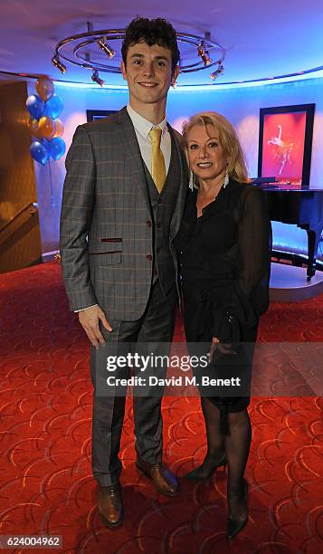 Charlie Stemp and Elaine Paige attend the press night after party for "Half A Sixpence" at The Prince of Wales Theatre on November 17, 2016 in...