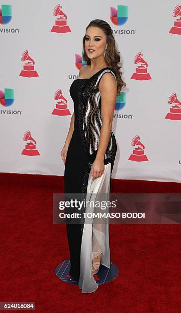 Ligia Uriarte arrives for the 17th Annual Latin Grammy Awards on November 17 in Las Vegas, Nevada. / AFP / Tommaso Boddi