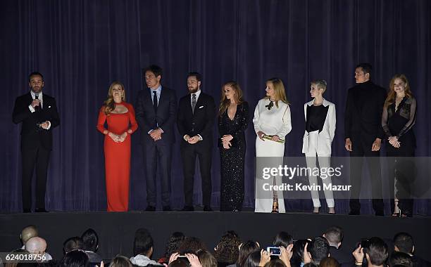 Tom Ford, Amy Adams, Michael Shannon, Aaron Taylor-Johnson, Isla Fisher,Laura Linney, Andrea Riseborough, Karl Glusman, and Ellie Bamber attend the...