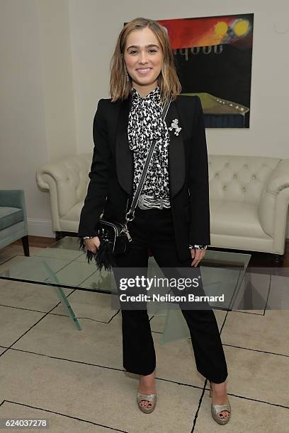 Actress Haley Lu Richardson attends "A Conversation On Trailblazers: Women In The Workplace with Ariana Huffington & Sophie Watts" hosted by Antonia...