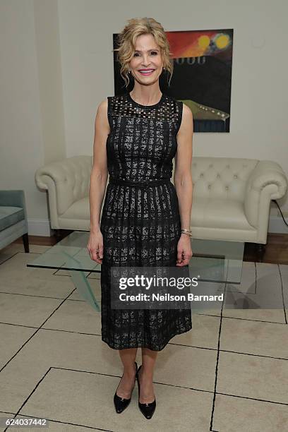 Actress Kyra Sedgwick attends "A Conversation On Trailblazers: Women In The Workplace with Ariana Huffington & Sophie Watts" hosted by Antonia Romeo,...
