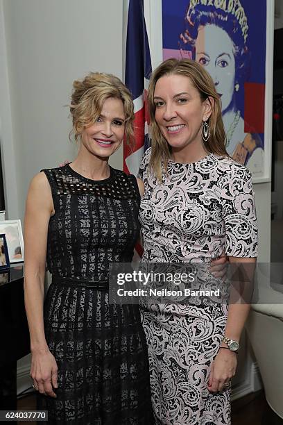 Kyra Sedgwick and Antonia Romeo attend "A Conversation On Trailblazers: Women In The Workplace with Ariana Huffington & Sophie Watts" hosted by...