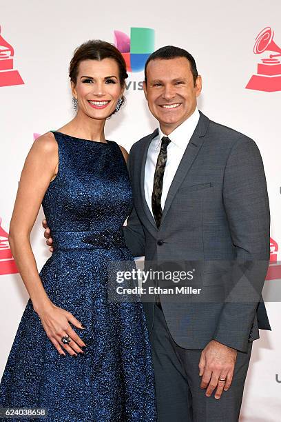 Cristina Tacher and TV personality Alan Tacher attend The 17th Annual Latin Grammy Awards at T-Mobile Arena on November 17, 2016 in Las Vegas, Nevada.