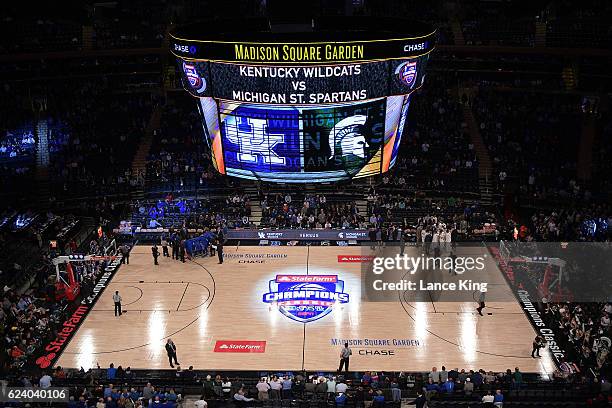 General view prior to the game between the Michigan State Spartans and the Kentucky Wildcats during the State Farm Champions Classic at Madison...