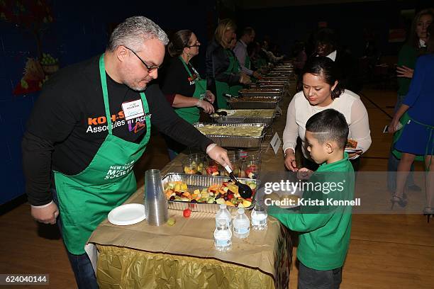 Guests and volunteers attend the Jean Shafiroff & Jay Moorhead Underwrite Annual Community Thanksgiving Dinner at NYC Mission Society at Minisink...