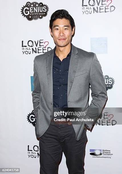 Actor Tim Chiou attends the premiere of "Love Is All You Need?" at ArcLight Hollywood on November 15, 2016 in Hollywood, California.