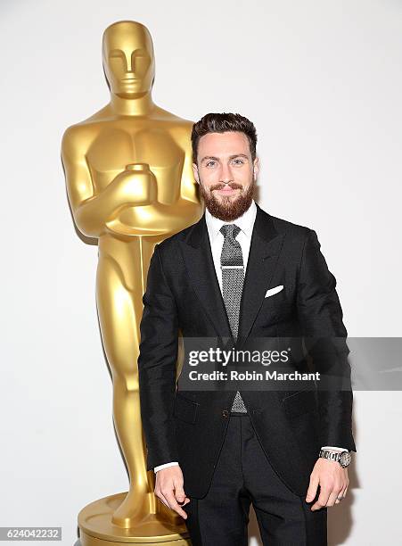 Aaron Taylor-Johnson attends The Academy of Motion Picture Arts and Sciences Hosts an Official Academy Screening of NOCTURNAL ANIMALS at New York...