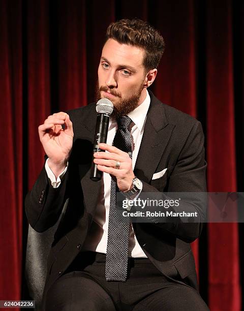 Aaron Taylor-Johnson attends The Academy of Motion Picture Arts and Sciences Hosts an Official Academy Screening of NOCTURNAL ANIMALS at New York...