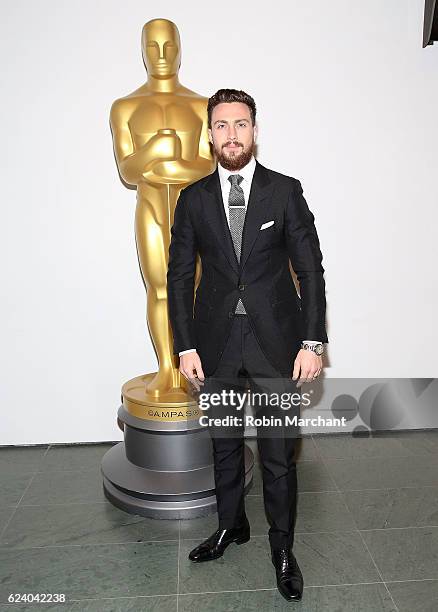 Aaron Taylor-Johnson attends The Academy of Motion Picture Arts and Sciences Hosts an Official Academy Screening of NOCTURNAL ANIMALS at New York...