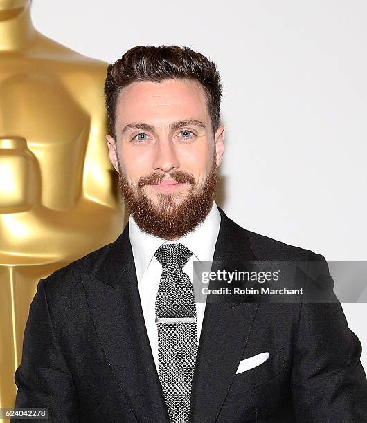 Aaron Taylor-Johnson attends The Academy of Motion Picture Arts and Sciences Hosts an Official Academy Screening of NOCTURNAL ANIMALS at New York...