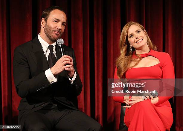 Tom Ford and Amy Adams attend The Academy of Motion Picture Arts and Sciences Hosts an Official Academy Screening of NOCTURNAL ANIMALS at New York...