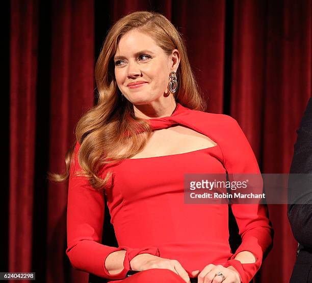 Amy Adams attends The Academy of Motion Picture Arts and Sciences Hosts an Official Academy Screening of NOCTURNAL ANIMALS at New York Public Library...