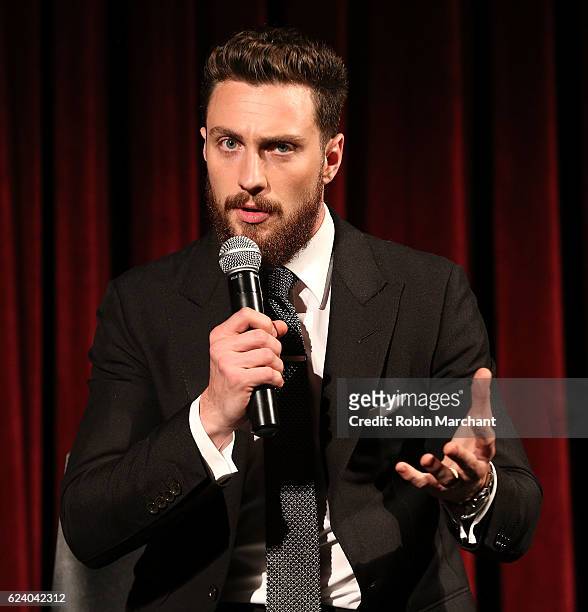Aaron Taylor-Johnson attends The Academy of Motion Picture Arts and Sciences Hosts an Official Academy Screening of NOCTURNAL ANIMALS at New York...