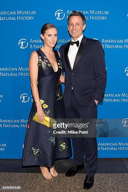 Alexi Ashe and Seth Meyers attend the 2016 American Museum Of Natural History Museum Gala at American Museum of Natural History on November 17, 2016...
