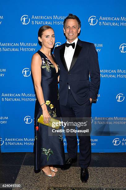 Seth Meyers and wife Alexi Ashe attend the 2016 American Museum of Natural History Museum Gala at the American Museum of Natural History on November...