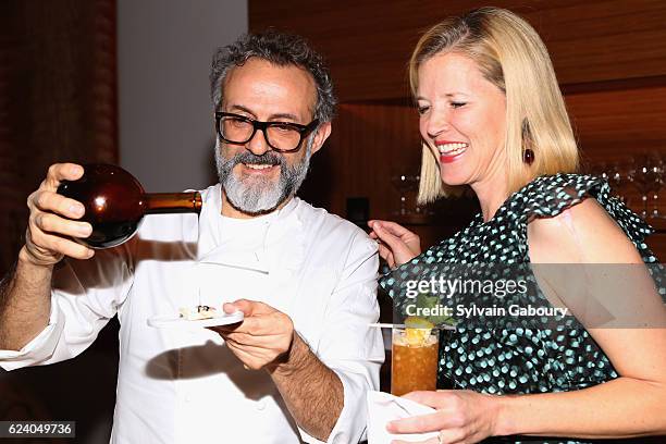 Massimo Bottura and Lela Rose attend Edible Schoolyard NYC Annual Harvest Dinner with Chef Massimo Bottura, Hosted by Lela Rose at Private Residence...