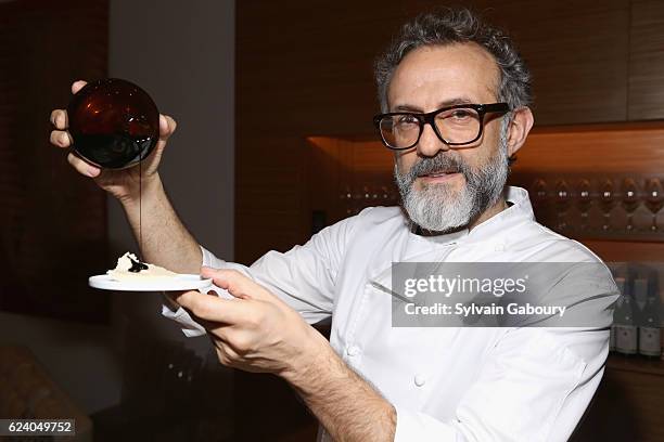 Massimo Bottura attends Edible Schoolyard NYC Annual Harvest Dinner with Chef Massimo Bottura, Hosted by Lela Rose at Private Residence on November...