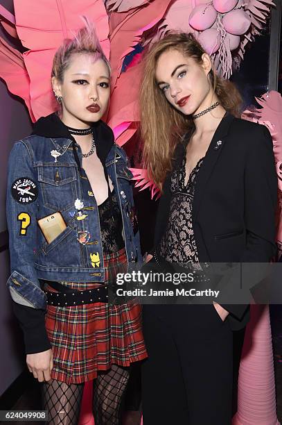 Models Fernanda Ly and Estella Boersma attend as Marc Jacobs celebrates #MarcTheNight on November 17, 2016 in New York City.